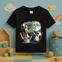 Three Possum Moon 3 Opossum Funny Weird Cursed Meme Toddler T-Shirt