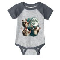 Three Possum Moon 3 Opossum Funny Weird Cursed Meme Infant Baby Jersey Bodysuit