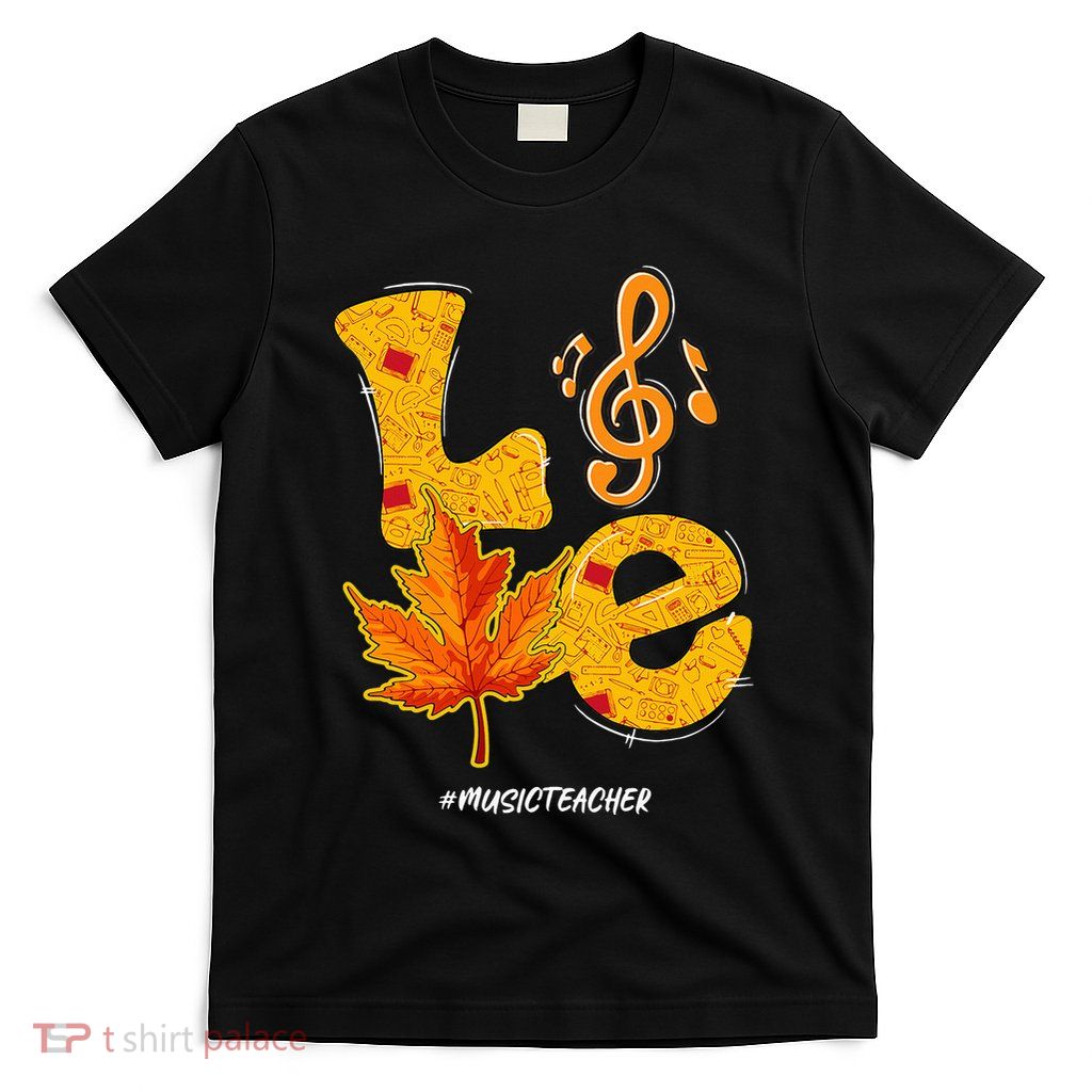 Thanksgiving Pumpkin Music Vibes for Autumn T-Shirt