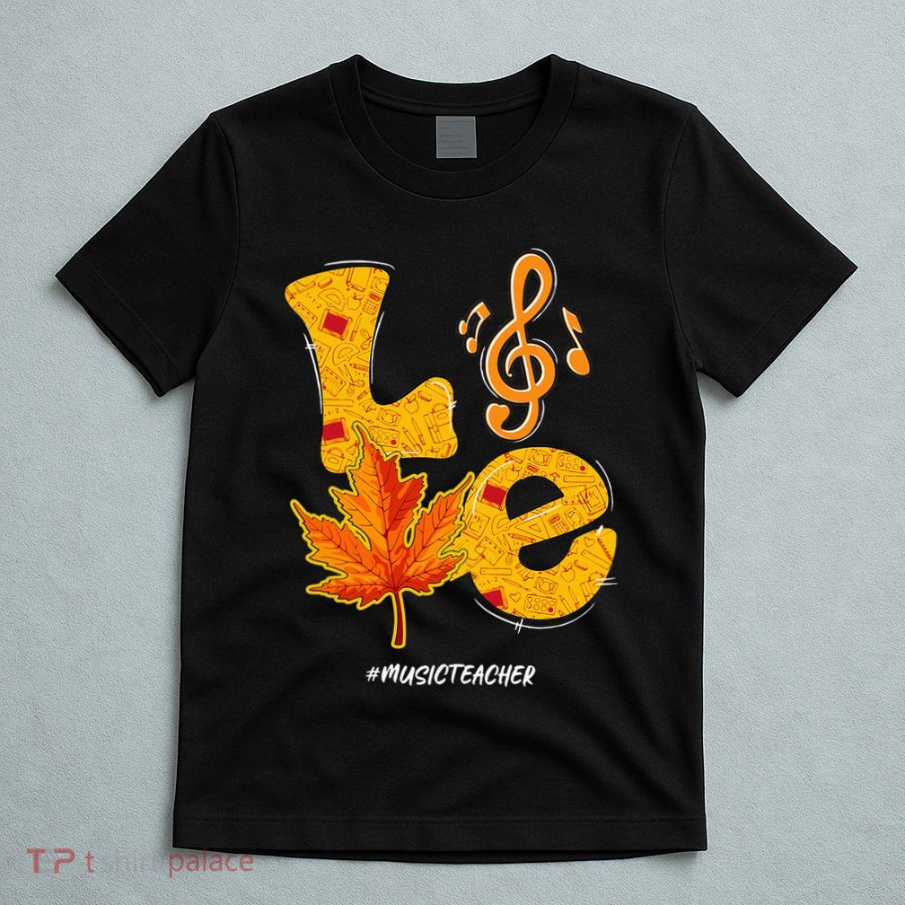 Thanksgiving Pumpkin Music Vibes for Autumn T-Shirt