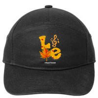 Thanksgiving Pumpkin Music Vibes for Autumn 7-Panel Snapback Hat