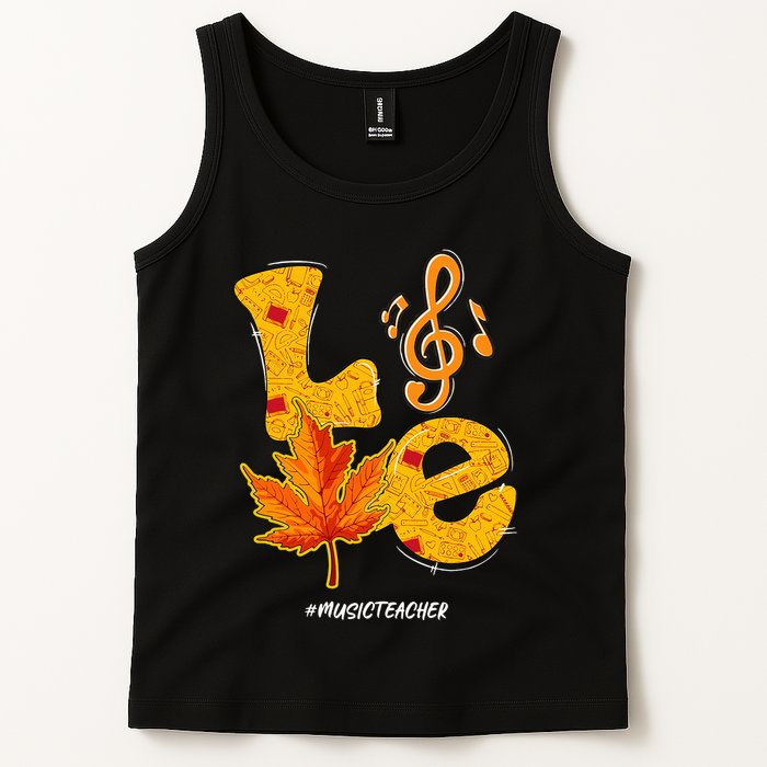 Thanksgiving Pumpkin Music Vibes for Autumn Tank Top