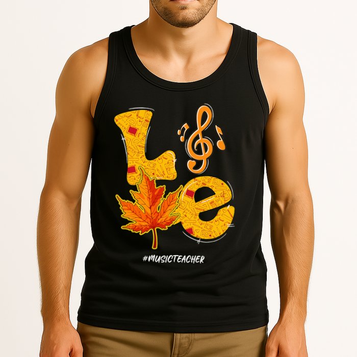 Thanksgiving Pumpkin Music Vibes for Autumn Tank Top