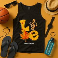 Thanksgiving Pumpkin Music Vibes for Autumn Tank Top