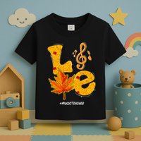 Thanksgiving Pumpkin Music Vibes for Autumn Toddler T-Shirt
