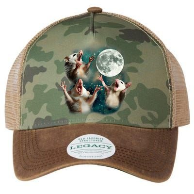 Three Possum Moon | 3 Opossum Funny Weird Cursed Meme Legacy Tie Dye Trucker Hat