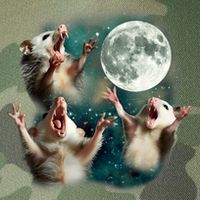 Three Possum Moon | 3 Opossum Funny Weird Cursed Meme Legacy Tie Dye Trucker Hat