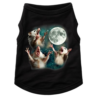 Three Possum Moon | 3 Opossum Funny Weird Cursed Meme Doggie Tank