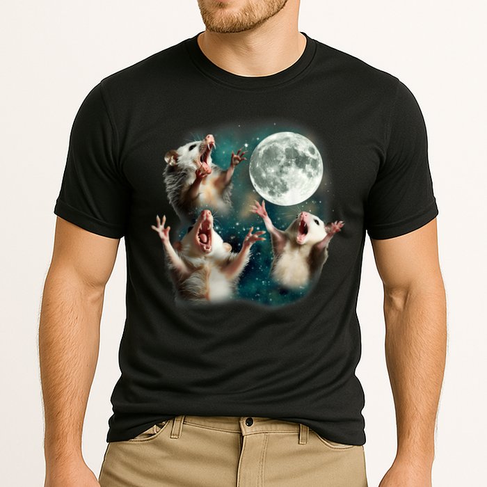 Three Possum Moon | 3 Opossum Funny Weird Cursed Meme Performance Shirt
