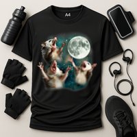 Three Possum Moon | 3 Opossum Funny Weird Cursed Meme Performance Shirt
