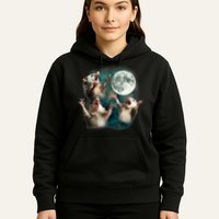 Three Possum Moon | 3 Opossum Funny Weird Cursed Meme Hoodie