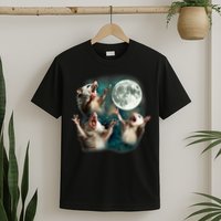 Three Possum Moon | 3 Opossum Funny Weird Cursed Meme T-Shirt