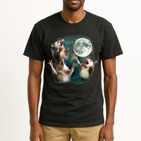 Three Possum Moon | 3 Opossum Funny Weird Cursed Meme Tall T-Shirt