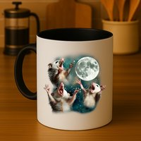 Three Possum Moon | 3 Opossum Funny Weird Cursed Meme Mug