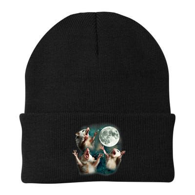 Three Possum Moon | 3 Opossum Funny Weird Cursed Meme Beanie