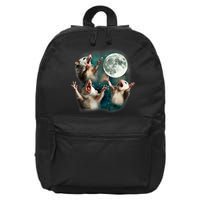 Three Possum Moon | 3 Opossum Funny Weird Cursed Meme 16 in Basic Backpack