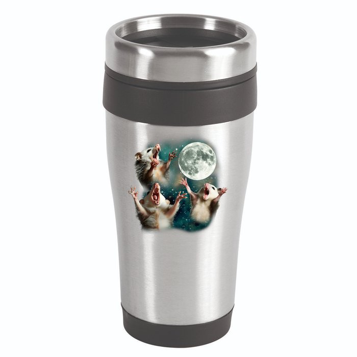 Three Possum Moon | 3 Opossum Funny Weird Cursed Meme 16oz Travel Tumbler