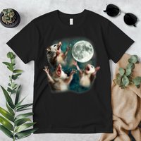 Three Possum Moon | 3 Opossum Funny Weird Cursed Meme Premium T-Shirt