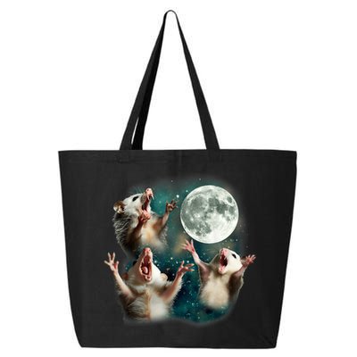 Three Possum Moon | 3 Opossum Funny Weird Cursed Meme 25L Jumbo Tote