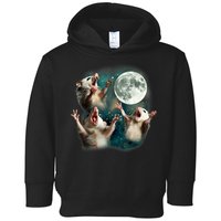 Three Possum Moon | 3 Opossum Funny Weird Cursed Meme Toddler Hoodie