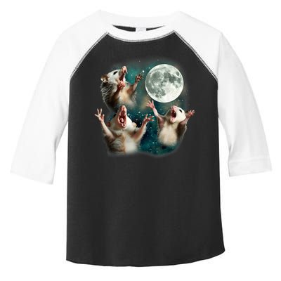 Three Possum Moon | 3 Opossum Funny Weird Cursed Meme Toddler Fine Jersey T-Shirt