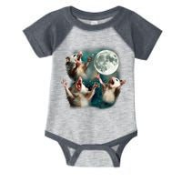 Three Possum Moon | 3 Opossum Funny Weird Cursed Meme Infant Baby Jersey Bodysuit
