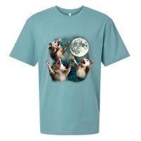 Three Possum Moon | 3 Opossum Funny Weird Cursed Meme Sueded Cloud Jersey T-Shirt