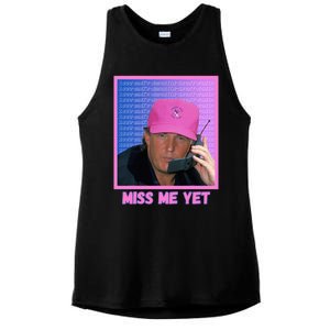 Trump Pink Miss Me Yet Trump 2024 President 2024 Ladies PosiCharge Tri-Blend Wicking Tank