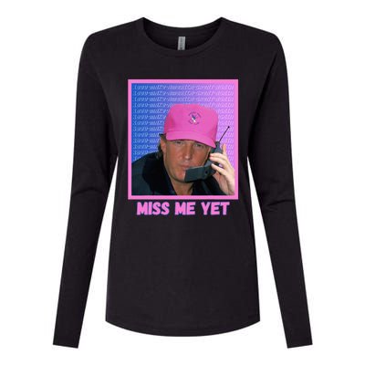 Trump Pink Miss Me Yet Trump 2024 President 2024 Womens Cotton Relaxed Long Sleeve T-Shirt