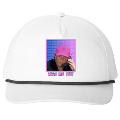 Trump Pink Miss Me Yet Trump 2024 President 2024 Snapback Five-Panel Rope Hat