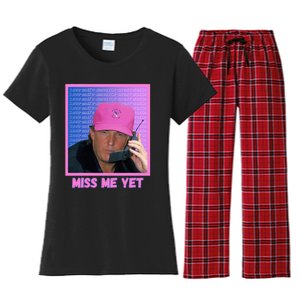 Trump Pink Miss Me Yet Trump 2024 President 2024 Women's Flannel Pajama Set