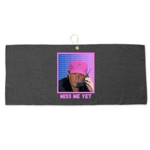 Trump Pink Miss Me Yet Trump 2024 President 2024 Large Microfiber Waffle Golf Towel