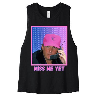 Trump Pink Miss Me Yet Trump 2024 President 2024 Women's Racerback Cropped Tank