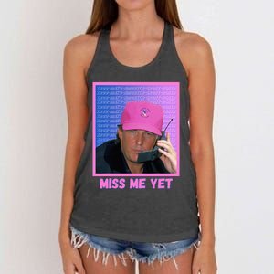 Trump Pink Miss Me Yet Trump 2024 President 2024 Women's Knotted Racerback Tank