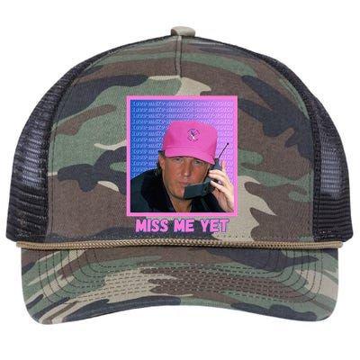 Trump Pink Miss Me Yet Trump 2024 President 2024 Retro Rope Trucker Hat Cap