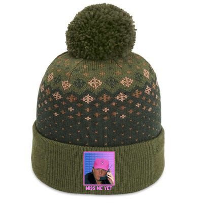 Trump Pink Miss Me Yet Trump 2024 President 2024 The Baniff Cuffed Pom Beanie