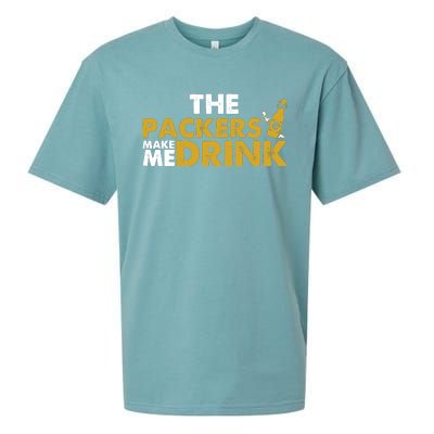 The Packers Make Me Drink Funny Sueded Cloud Jersey T-Shirt