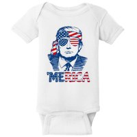 Trump Patriotic Merica Baby Bodysuit