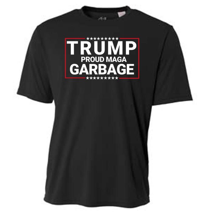 Trump Proud Maga Garbage Trump 2024 Proud To Be Garbage Funny Trump Supporter Cooling Performance Crew T-Shirt