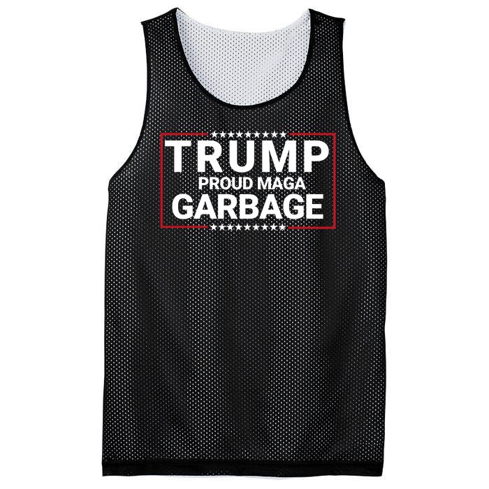 Trump Proud Maga Garbage Trump 2024 Proud To Be Garbage Funny Trump Supporter Mesh Reversible Basketball Jersey Tank