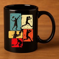 Tennis Player Men 11oz C Handle Ceramic Mug