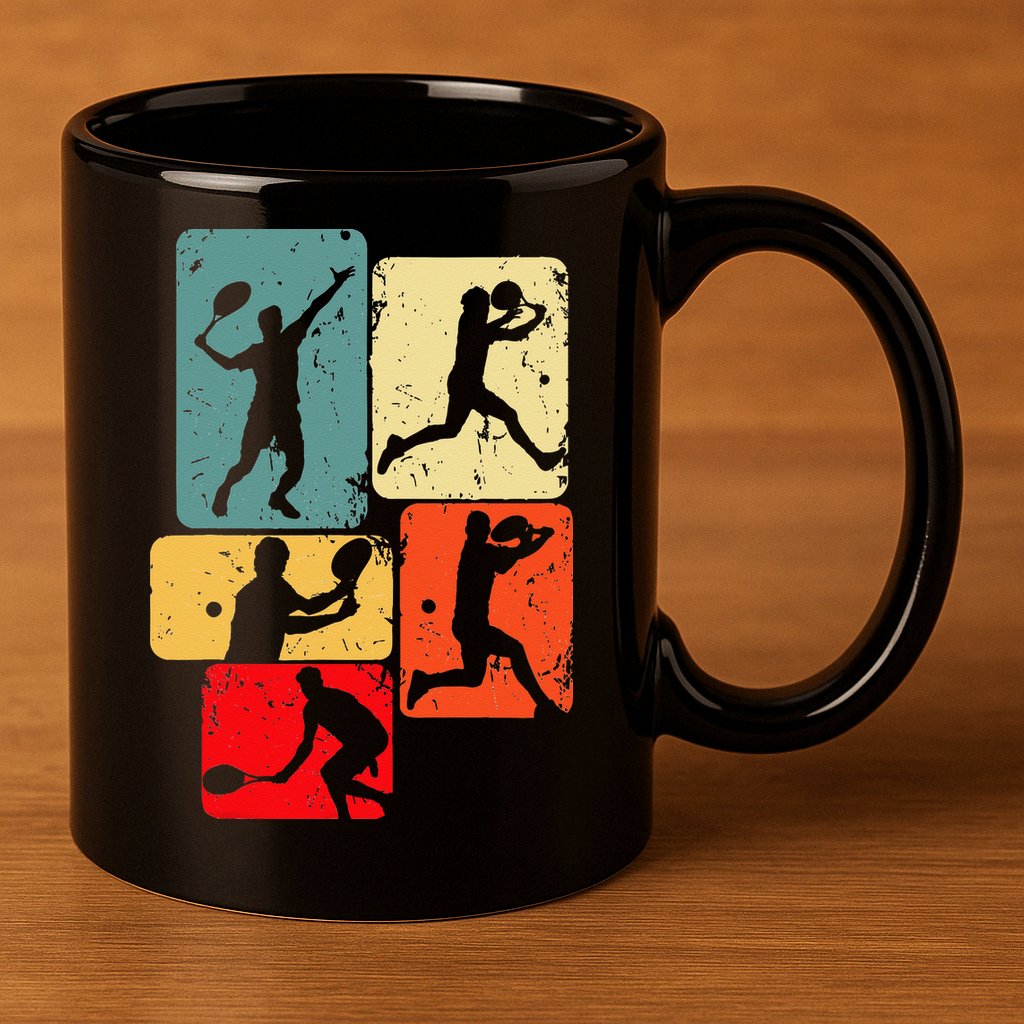 Tennis Player Men 11oz C Handle Ceramic Mug