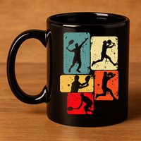 Tennis Player Men 11oz C Handle Ceramic Mug