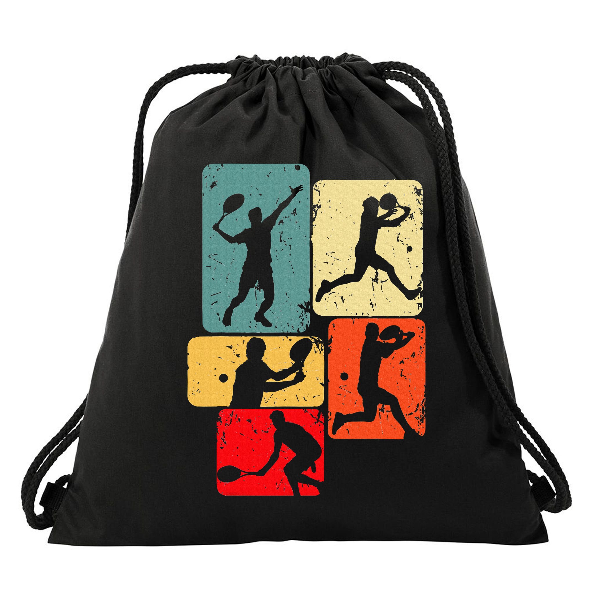 Tennis Player Men Drawstring Bag