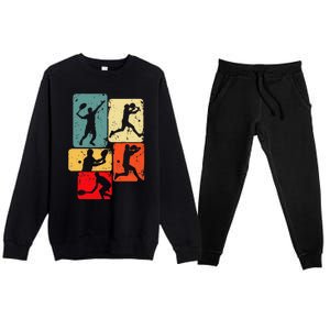 Tennis Player Men Premium Crewneck Sweatsuit Set