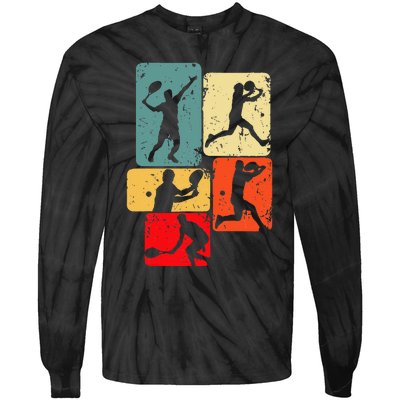 Tennis Player Men Tie-Dye Long Sleeve Shirt