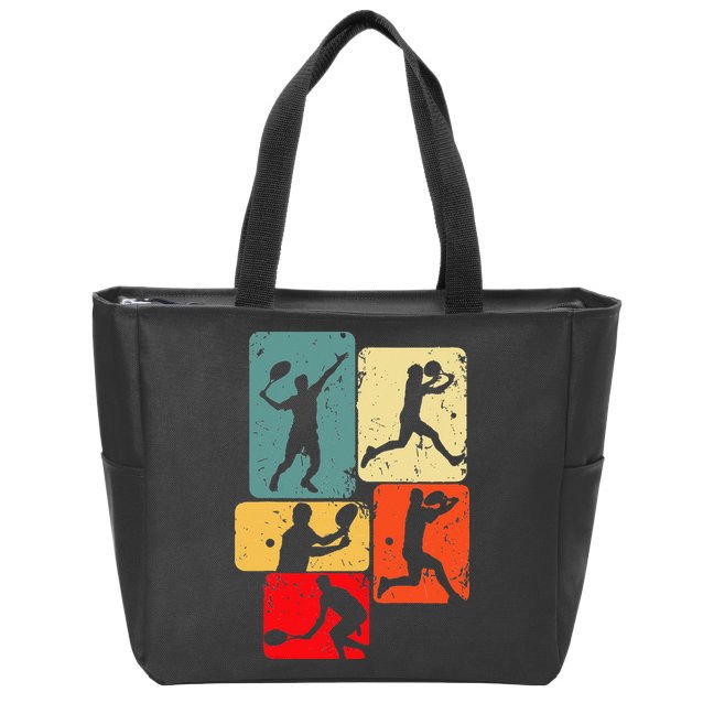 Tennis Player Men Zip Tote Bag