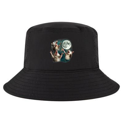 Three Possum Moon 3 Opossum Funny Weird Cursed Meme Cool Comfort Performance Bucket Hat