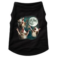 Three Possum Moon 3 Opossum Funny Weird Cursed Meme Doggie Tank