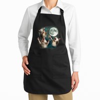 Three Possum Moon 3 Opossum Funny Weird Cursed Meme Apron